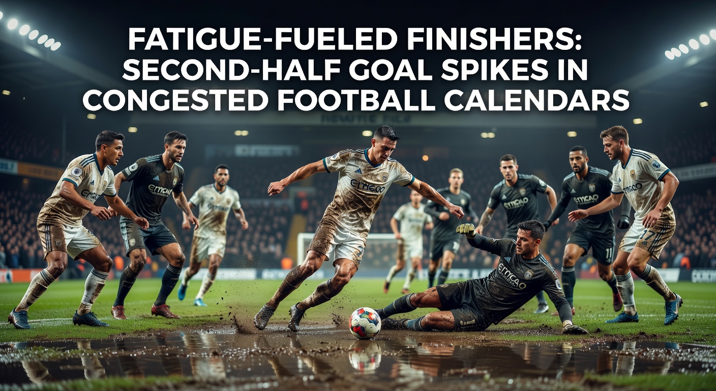 Heatmap of goal timings in Premier League matches during fixture-congested months, highlighting clusters in the final 15 minutes
