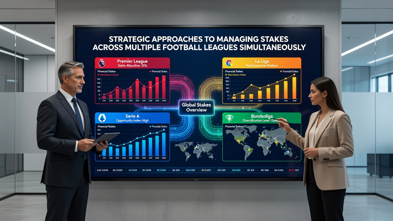 Detailed view of multi-league betting dashboard showing stake distribution across competitions