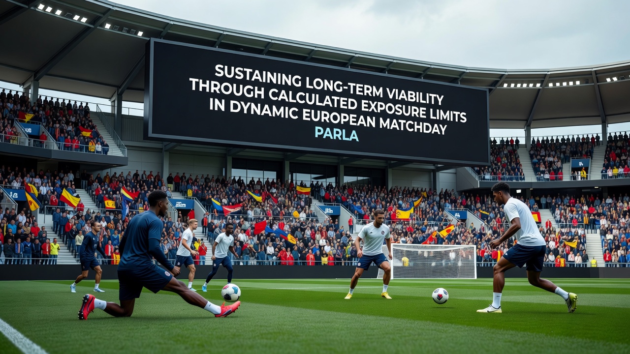 Data visualization of parlay stake distribution across European leagues with exposure limit indicators