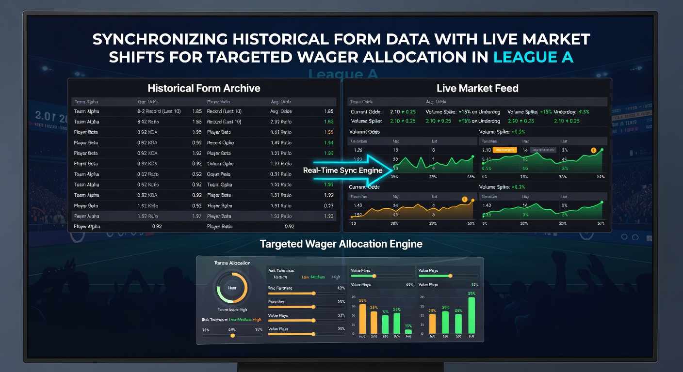 Football pitch view with overlaid data charts showing historical form trends and current live odds fluctuations