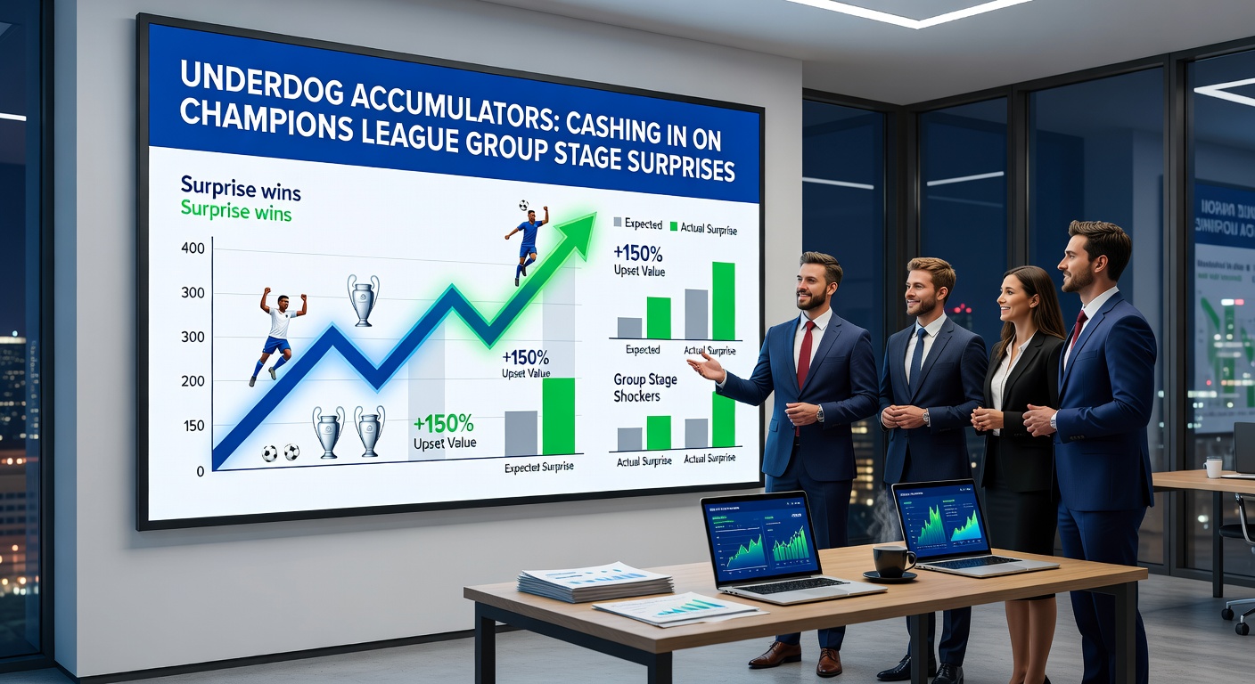 Graph showing historical upset rates in Champions League group stages, with bars highlighting peaks in underdog victories across seasons